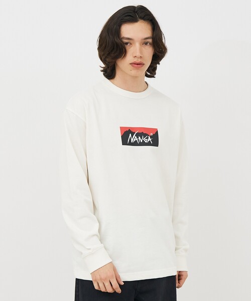 NANGA(ナンガ)の「【NANGA/ナンガ】ECO HYBRID BOX LOGO LS/ボックスロゴロングスリーブTシャツ(Tシャツ/カットソー・メンズ・ピンク/ブラック/ホワイト/ネイビー・M/L/XL)」の12枚目の写真