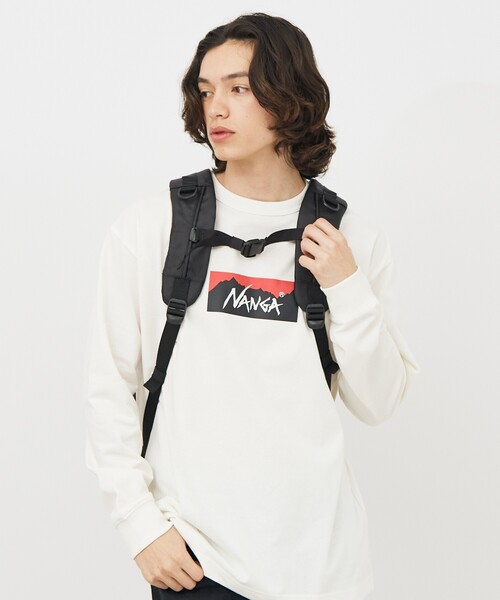 NANGA(ナンガ)の「【NANGA/ナンガ】ECO HYBRID BOX LOGO LS/ボックスロゴロングスリーブTシャツ(Tシャツ/カットソー・メンズ・ピンク/ブラック/ホワイト/ネイビー・M/L/XL)」の13枚目の写真