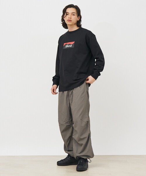 NANGA(ナンガ)の「【NANGA/ナンガ】ECO HYBRID BOX LOGO LS/ボックスロゴロングスリーブTシャツ(Tシャツ/カットソー・メンズ・ピンク/ブラック/ホワイト/ネイビー・M/L/XL)」の15枚目の写真
