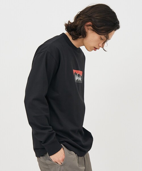 NANGA(ナンガ)の「【NANGA/ナンガ】ECO HYBRID BOX LOGO LS/ボックスロゴロングスリーブTシャツ(Tシャツ/カットソー・メンズ・ピンク/ブラック/ホワイト/ネイビー・M/L/XL)」の16枚目の写真