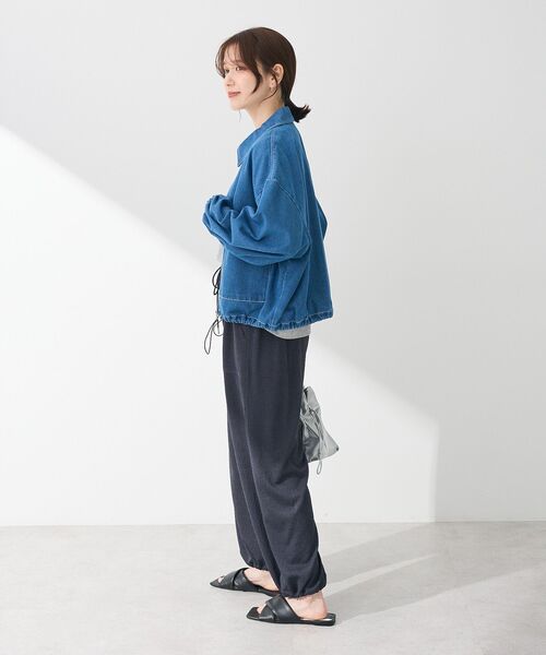 ELENCARE DUE（エレンカーレデュエ）の「・ELENCARE DUE デニムステンカラーブルゾン（ブルゾン・レディース・ブラック/インディゴブルー/ライトインディゴブルー・FREE）」の7枚目の写真