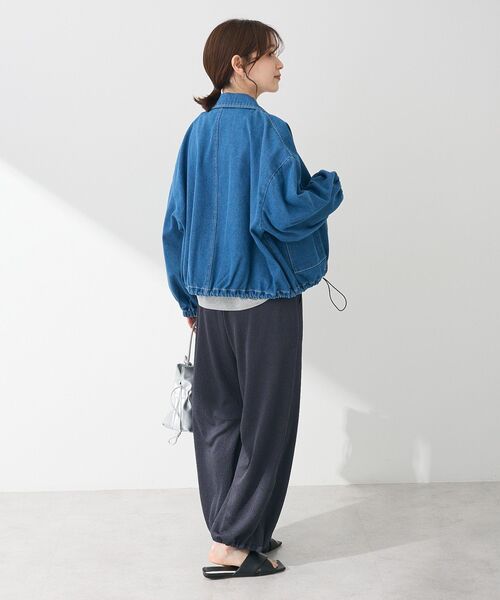 ELENCARE DUE（エレンカーレデュエ）の「・ELENCARE DUE デニムステンカラーブルゾン（ブルゾン・レディース・ブラック/インディゴブルー/ライトインディゴブルー・FREE）」の8枚目の写真