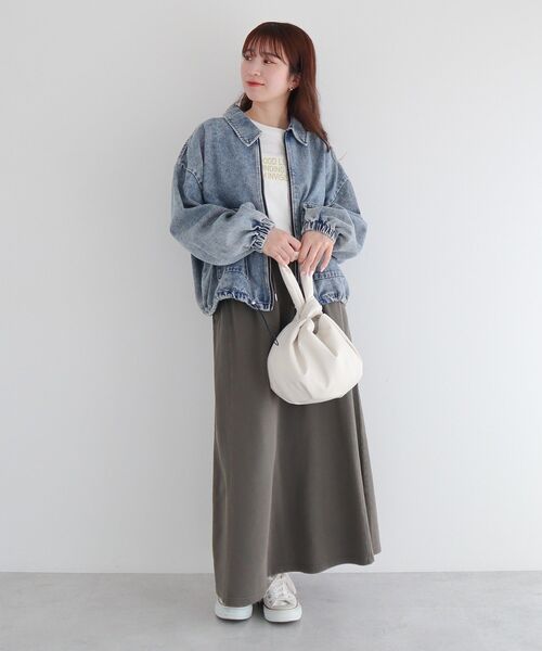 ELENCARE DUE（エレンカーレデュエ）の「・ELENCARE DUE デニムステンカラーブルゾン（ブルゾン・レディース・ブラック/インディゴブルー/ライトインディゴブルー・FREE）」の14枚目の写真