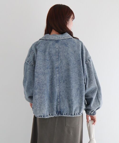 ELENCARE DUE（エレンカーレデュエ）の「・ELENCARE DUE デニムステンカラーブルゾン（ブルゾン・レディース・ブラック/インディゴブルー/ライトインディゴブルー・FREE）」の18枚目の写真