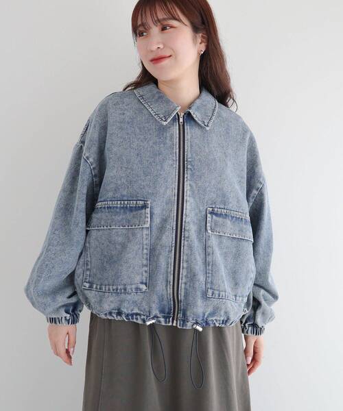 ELENCARE DUE（エレンカーレデュエ）の「・ELENCARE DUE デニムステンカラーブルゾン（ブルゾン・レディース・ブラック/インディゴブルー/ライトインディゴブルー・FREE）」の22枚目の写真