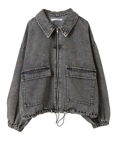 ELENCARE DUE（エレンカーレデュエ）の「・ELENCARE DUE デニムステンカラーブルゾン（ブルゾン・レディース・ブラック/インディゴブルー/ライトインディゴブルー・FREE）」の2枚目の写真