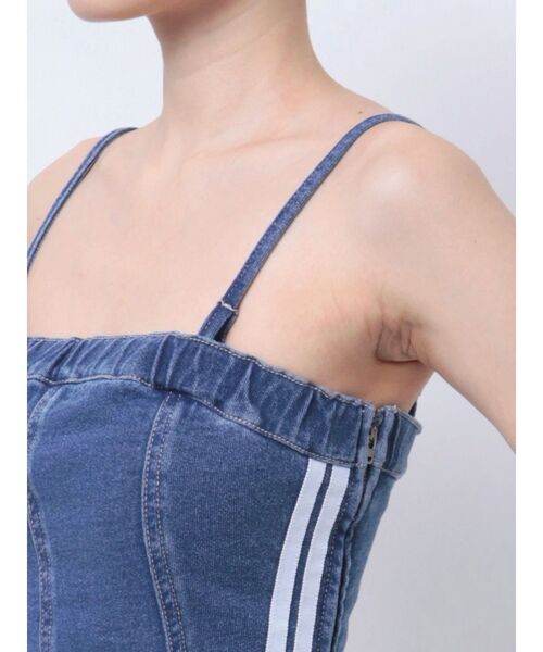 GYDA（ジェイダ）の「GD SIDE 2ラインカットデニムベアワンピース【SETUP着用可】（ワンピース・レディース・ライトブルー/ブルー・FREE）」の22枚目の写真