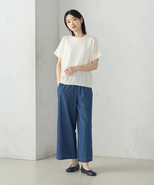 ONIGIRI(オニギリ)の「【セットアップ対応】デニムイージーパンツ(その他パンツ・レディース・サックスブルー/ネイビー・MEDIUM/LARGE)」の4枚目の写真