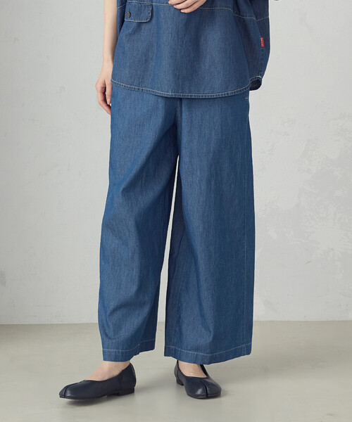 ONIGIRI(オニギリ)の「【セットアップ対応】デニムイージーパンツ(その他パンツ・レディース・サックスブルー/ネイビー・MEDIUM/LARGE)」の5枚目の写真