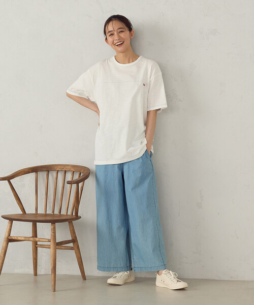 ONIGIRI(オニギリ)の「【セットアップ対応】デニムイージーパンツ(その他パンツ・レディース・サックスブルー/ネイビー・MEDIUM/LARGE)」の10枚目の写真