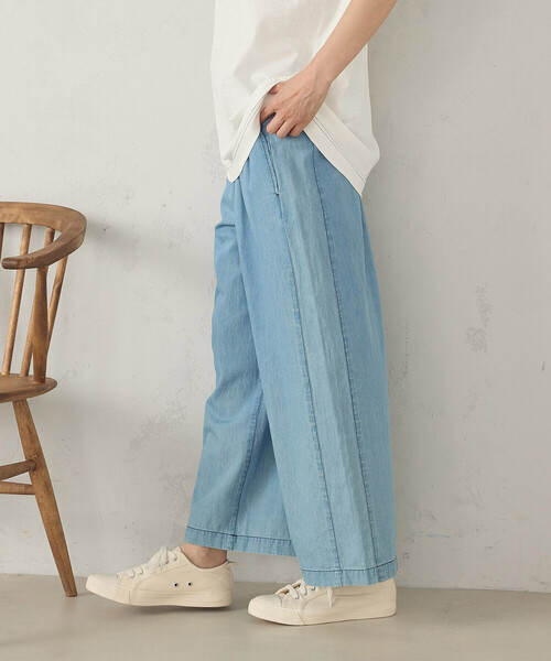 ONIGIRI(オニギリ)の「【セットアップ対応】デニムイージーパンツ(その他パンツ・レディース・サックスブルー/ネイビー・MEDIUM/LARGE)」の12枚目の写真