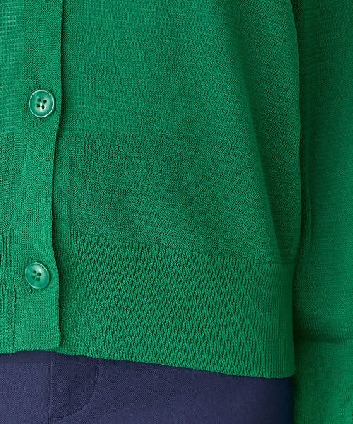 Petit Honfleur(プチオンフルール)の「ニットカーディガン(カーディガン/ボレロ・レディース・アイボリー/ネイビー/グリーン・M/L)」の10枚目の写真
