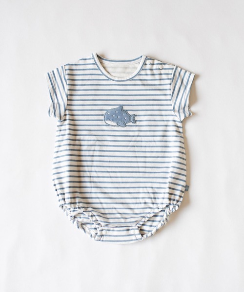 mocmof(モクモフ)の「水族館 アップリケ ロンパース(ロンパース・キッズ・ブルー/ピンク/グリーン系その他3/ブルー系その他3・80cm/70cm)」の3枚目の写真