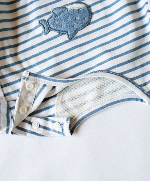 mocmof(モクモフ)の「水族館 アップリケ ロンパース(ロンパース・キッズ・ブルー/ピンク/グリーン系その他3/ブルー系その他3・80cm/70cm)」の7枚目の写真