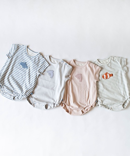 mocmof(モクモフ)の「水族館 アップリケ ロンパース(ロンパース・キッズ・ブルー/ピンク/グリーン系その他3/ブルー系その他3・80cm/70cm)」の5枚目の写真