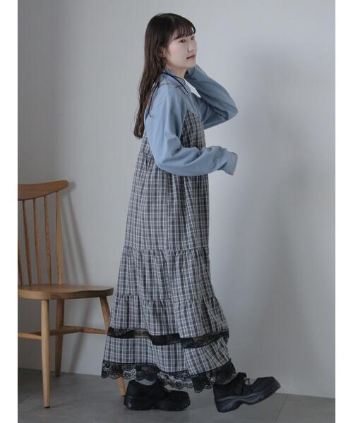ehka sopo（エヘカソポ）の「ワンポイント刺繍ポロシャツ（Tシャツ/カットソー・レディース・グレー/サックスブルー/グリーン/オフホワイト・F）」の14枚目の写真