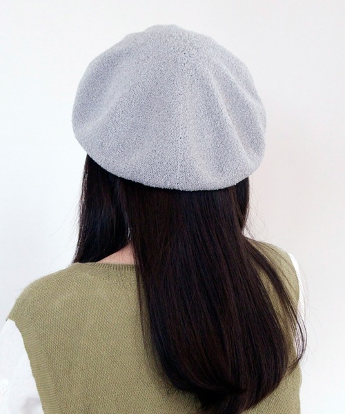 polcadot（ポルカドット）の「パイル ベレー帽（ハンチング/ベレー帽・レディース・アイボリー/ブラック/ライトグレー/ネイビー・M/L）」の9枚目の写真