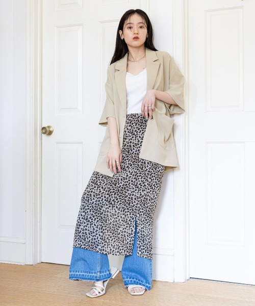 RAGEBLUE（レイジブルー）の「オーバーサイズ半袖テーラードジャケット（テーラードジャケット・レディース・ブラック/ベージュ・FREE）」の10枚目の写真