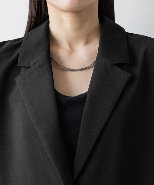 RAGEBLUE（レイジブルー）の「オーバーサイズ半袖テーラードジャケット（テーラードジャケット・レディース・ブラック/ベージュ・FREE）」の19枚目の写真