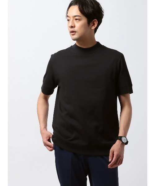 SUIT SQUARE（スーツスクエア）の「オフィT Tシャツ 半袖 ウォッシャブル プレーティング天竺（Tシャツ/カットソー・メンズ・ホワイト系/ブラック系/グレー系/ブラウン系・S/M/L/LL/3L）」の2枚目の写真