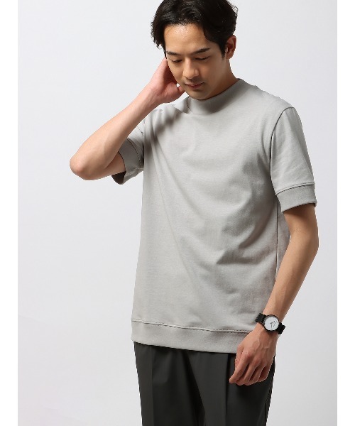 SUIT SQUARE（スーツスクエア）の「オフィT Tシャツ 半袖 ウォッシャブル プレーティング天竺（Tシャツ/カットソー・メンズ・ホワイト系/ブラック系/グレー系/ブラウン系・S/M/L/LL/3L）」の3枚目の写真