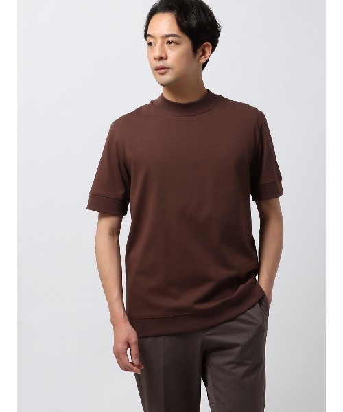 SUIT SQUARE（スーツスクエア）の「オフィT Tシャツ 半袖 ウォッシャブル プレーティング天竺（Tシャツ/カットソー・メンズ・ホワイト系/ブラック系/グレー系/ブラウン系・S/M/L/LL/3L）」の4枚目の写真