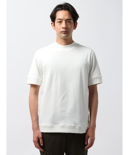 SUIT SQUARE（スーツスクエア）の「オフィT Tシャツ 半袖 ウォッシャブル プレーティング天竺（Tシャツ/カットソー・メンズ・ホワイト系/ブラック系/グレー系/ブラウン系・S/M/L/LL/3L）」の5枚目の写真