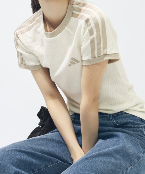 adidas ワッフル Tシャツ adidas アディダス ワッフル Tシャツ 半袖 男女兼用 S-XLサイズ