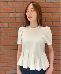 CELFORD | アシンメトリーソフトポンチトップス(Tシャツ/カットソー)