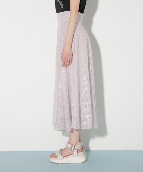 JILL by JILL STUART(ジルバイジルスチュアート)の「◇スパンコール刺繍シアースカート(スカート・レディース・グレー/ラベンダー・SMALL/MEDIUM)」の7枚目の写真