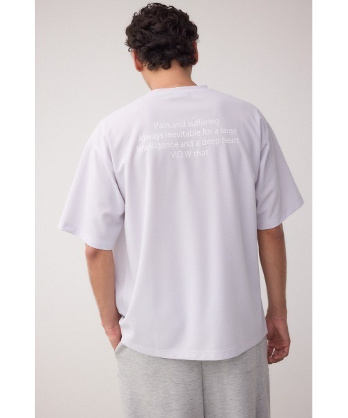 AZUL by moussy(アズールバイマウジー)の「オープンステッチロゴTシャツ(Tシャツ/カットソー・メンズ・ライトパープル/ホワイト/ライトグレー/ブラック/ライトブルー・MEDIUM/LARGE)」の3枚目の写真