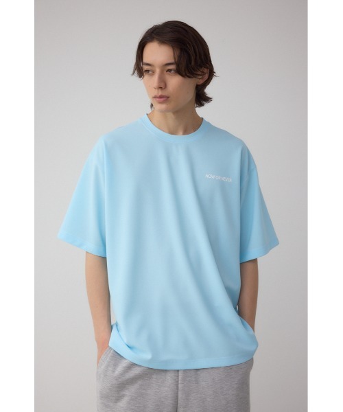 AZUL by moussy(アズールバイマウジー)の「オープンステッチロゴTシャツ(Tシャツ/カットソー・メンズ・ライトパープル/ホワイト/ライトグレー/ブラック/ライトブルー・MEDIUM/LARGE)」の4枚目の写真