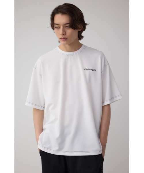 AZUL by moussy(アズールバイマウジー)の「オープンステッチロゴTシャツ(Tシャツ/カットソー・メンズ・ライトパープル/ホワイト/ライトグレー/ブラック/ライトブルー・MEDIUM/LARGE)」の10枚目の写真