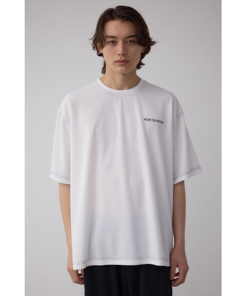 AZUL by moussy(アズールバイマウジー)の「オープンステッチロゴTシャツ(Tシャツ/カットソー・メンズ・ライトパープル/ホワイト/ライトグレー/ブラック/ライトブルー・MEDIUM/LARGE)」の12枚目の写真