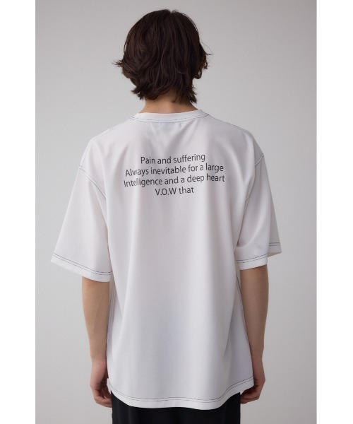 AZUL by moussy(アズールバイマウジー)の「オープンステッチロゴTシャツ(Tシャツ/カットソー・メンズ・ライトパープル/ホワイト/ライトグレー/ブラック/ライトブルー・MEDIUM/LARGE)」の14枚目の写真