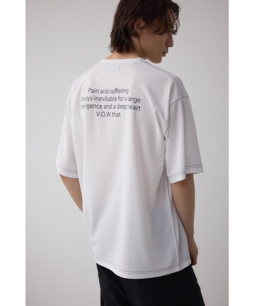 AZUL by moussy(アズールバイマウジー)の「オープンステッチロゴTシャツ(Tシャツ/カットソー・メンズ・ライトパープル/ホワイト/ライトグレー/ブラック/ライトブルー・MEDIUM/LARGE)」の17枚目の写真