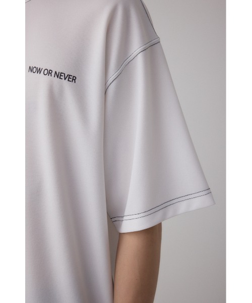 AZUL by moussy(アズールバイマウジー)の「オープンステッチロゴTシャツ(Tシャツ/カットソー・メンズ・ライトパープル/ホワイト/ライトグレー/ブラック/ライトブルー・MEDIUM/LARGE)」の18枚目の写真