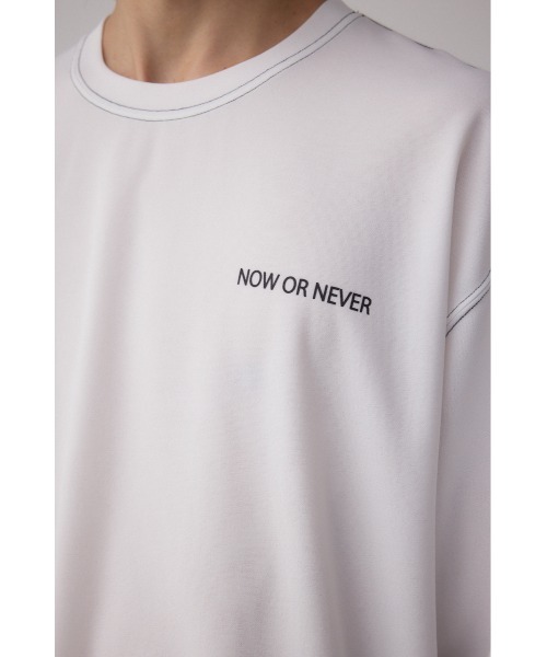 AZUL by moussy(アズールバイマウジー)の「オープンステッチロゴTシャツ(Tシャツ/カットソー・メンズ・ライトパープル/ホワイト/ライトグレー/ブラック/ライトブルー・MEDIUM/LARGE)」の19枚目の写真