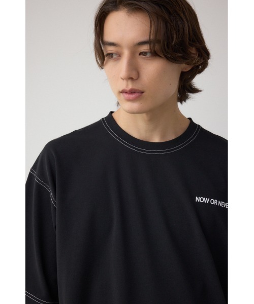 AZUL by moussy(アズールバイマウジー)の「オープンステッチロゴTシャツ(Tシャツ/カットソー・メンズ・ライトパープル/ホワイト/ライトグレー/ブラック/ライトブルー・MEDIUM/LARGE)」の21枚目の写真