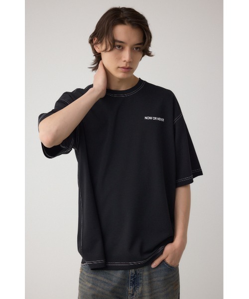 AZUL by moussy(アズールバイマウジー)の「オープンステッチロゴTシャツ(Tシャツ/カットソー・メンズ・ライトパープル/ホワイト/ライトグレー/ブラック/ライトブルー・MEDIUM/LARGE)」の22枚目の写真