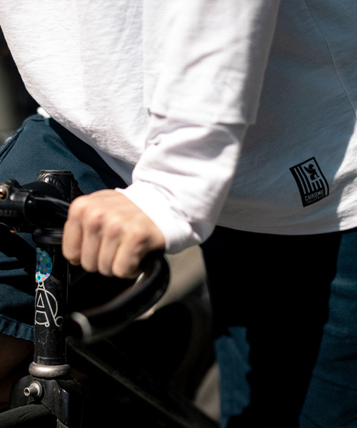 CHROME（クローム）の「［ CHROME / クローム ］Limestornecave LS TEE OG LOGO / ライムストーン ケーブ ロングスリーブ ティー オリジナル ロゴ 接触冷感 空間冷却 鍾乳洞TEE（Tシャツ/カットソー・メンズ・ホワイト・XL/M/L/S）」の3枚目の写真