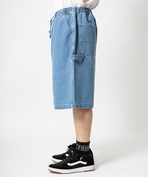 430（フォーサーティ）の「mp13633- ES PAINTER DENIM SHORTS H-WASH デニムショートパンツ（デニムパンツ・メンズ・ブラック/インディゴブルー・0/1/2/3）」の4枚目の写真