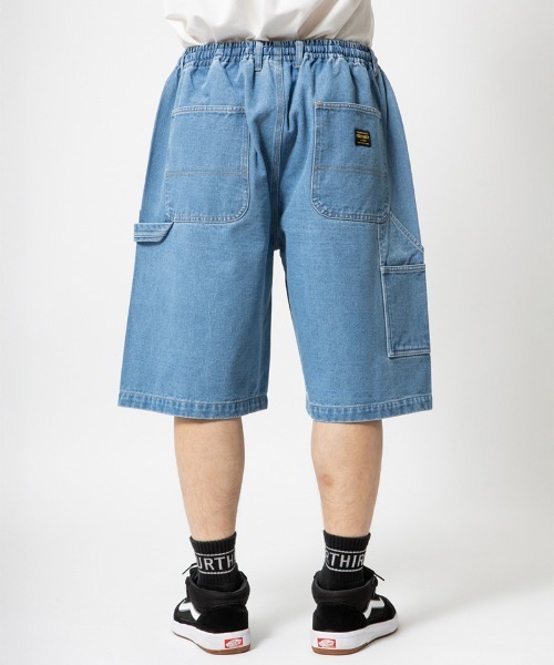 430（フォーサーティ）の「mp13633- ES PAINTER DENIM SHORTS H-WASH デニムショートパンツ（デニムパンツ・メンズ・ブラック/インディゴブルー・0/1/2/3）」の5枚目の写真