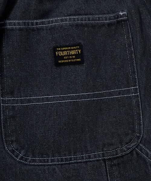 430（フォーサーティ）の「mp13633- ES PAINTER DENIM SHORTS H-WASH デニムショートパンツ（デニムパンツ・メンズ・ブラック/インディゴブルー・0/1/2/3）」の10枚目の写真