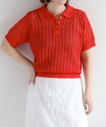 Invel レディース ポロシャツ 赤 半袖 img_e197fd7074874293a9b329238e