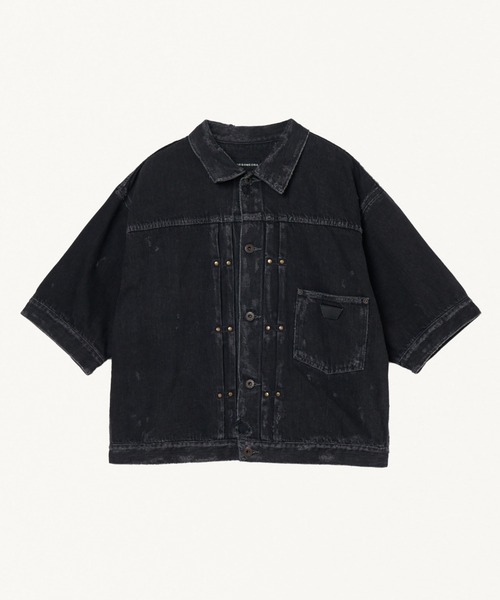 FORSOMEONE(フォーサムワン)の「FORSOMEONE T-BACK DESTROY SHIRT(シャツ/ブラウス・メンズ・ブラック/インディゴブルー・48)」の4枚目の写真