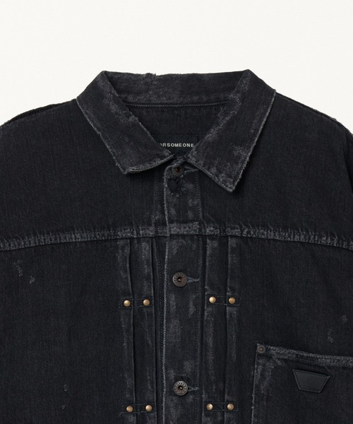 FORSOMEONE(フォーサムワン)の「FORSOMEONE T-BACK DESTROY SHIRT(シャツ/ブラウス・メンズ・ブラック/インディゴブルー・48)」の7枚目の写真