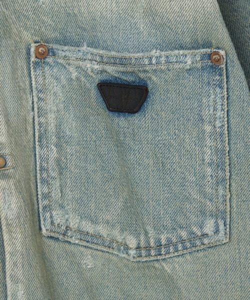 FORSOMEONE(フォーサムワン)の「FORSOMEONE T-BACK DESTROY SHIRT(シャツ/ブラウス・メンズ・ブラック/インディゴブルー・48)」の13枚目の写真