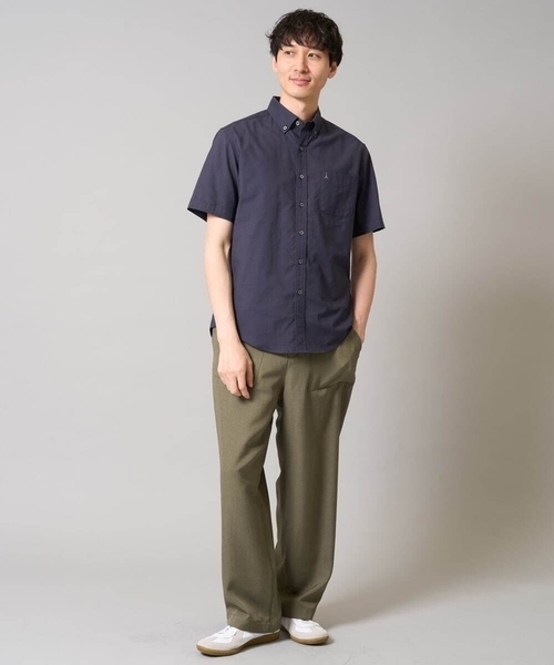 a.v.v（アーヴェヴェ）の「【接触冷感/イージーケア】オックス　ワンポイント刺繍半袖シャツ【速乾/毛玉になりにくい】（シャツ/ブラウス・メンズ・ブルー/ラベンダー/ネイビー・52/50/48/46/44）」の13枚目の写真