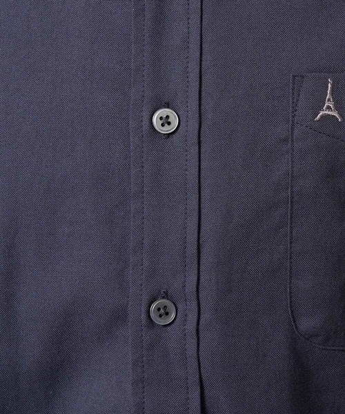 a.v.v（アーヴェヴェ）の「【接触冷感/イージーケア】オックス　ワンポイント刺繍半袖シャツ【速乾/毛玉になりにくい】（シャツ/ブラウス・メンズ・ブルー/ラベンダー/ネイビー・52/50/48/46/44）」の19枚目の写真
